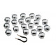 Wheel bolt caps (covers) 17mm (Chrome)